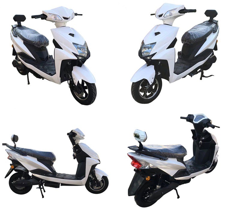 White Electric Motorcycle Scooter-XINLING